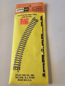 Atlas 2510 Model Railroad N Code 80 9.75 Radius Curve 6 Sections N Track - Picture 1 of 1