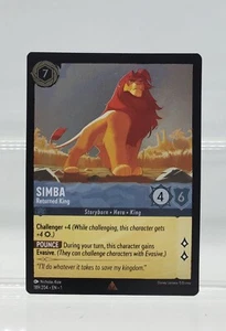 Disney Lorcana Simba - Returned King 189/204 Cold Foil The First Chapter Rare - Picture 1 of 2