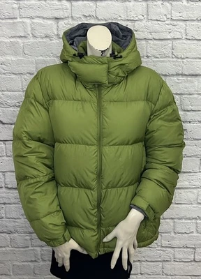 LANDS’ END WOMEN'S GREEN LONG SLEEVE PUFFER COAT SIZE L - Image 1 of 4