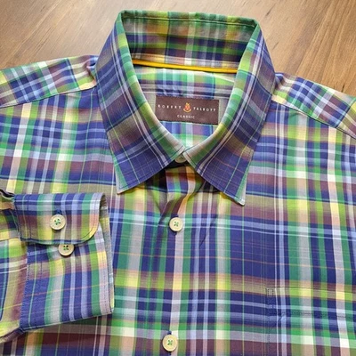 Robert Talbott Men's Classic Long Sleeve Button Down Plaid  Size Large - Image 1 of 4