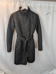 Burberry Quilted Black Belted Women's Coat size S in VGUC - Bild 1 von 21