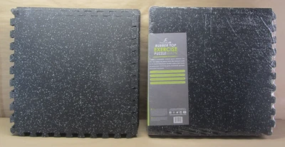 PROSOURCEFIT Goma Superior Gruesa Ejercicio Puzzle Mat Gris 24" x 24" x 0.75" Paquete de 12 Foto 1 de 4