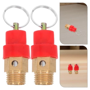 4 Pcs Air Compressor Safety Valve Pneumatic Tube Connector Threaded Accessory - Picture 1 of 12