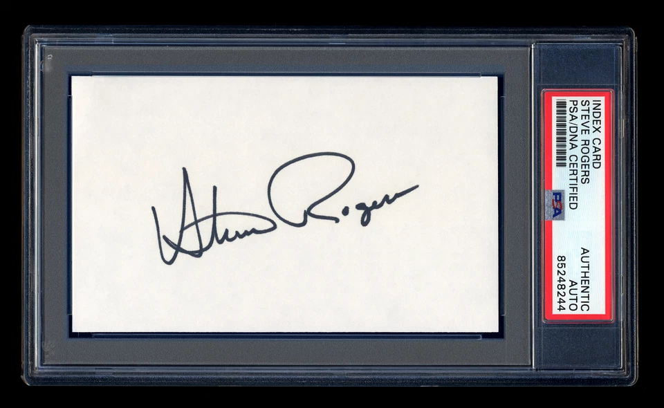 STEVE ROGERS SIGNED INDEX CARD PSA/DNA AUTOGRAPHED MONTREAL EXPOS ALL STAR - Image 1 of 1