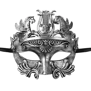 Men's Masquerade Mask Greek Roman Soldier Venetian Vintage Mask Party Costume - Picture 1 of 6