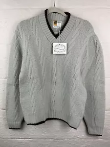 Maglione acrilico vintage Penneys Towncraft taglia media Orlon Sayelle NUOVO ANNI 60 - Foto 1 di 12