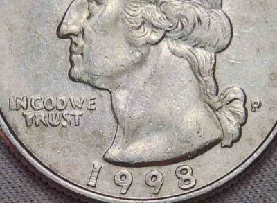 1998 P Washington Quarter - Multiple Errors - DDO, Rim Error, Etc. - Image 1 of 4