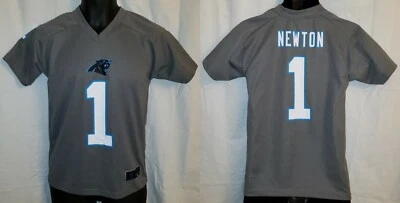 Camiseta Carolina Panthers Cam Newton Gris Oscuro - Juvenil M (10-12) / Mujer S Foto 1 de 4