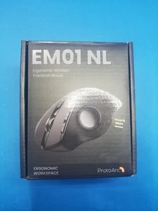 ProtoArc EM01 NL Ergonomic Bluetooth Wireless Trackball Gray Ball - Picture 1 of 4