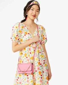 NWB Kate Spade Madison Flap Crossbody Pink Leather Chain KC586 $299 Dust Bag - Picture 1 of 7