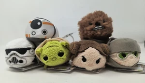 Lotto 6 peluche Disney Star Wars Tsum Tsum Beanbag 4 hanno etichette - Foto 1 di 8