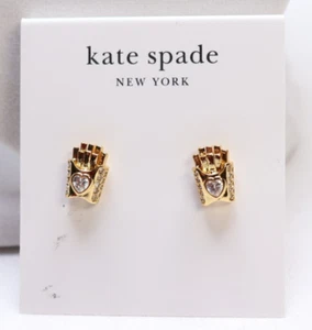 Kate Spade Gold Tone CZ What a Snack French Fry Pave Stud Earrings $68 New - Picture 1 of 4