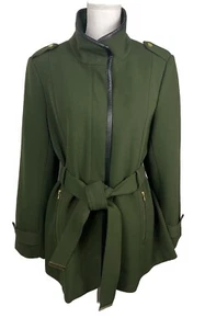 Preston And York Green Military Style Epaulettes Soft Shell Coat Women’s Size M - Picture 1 of 11