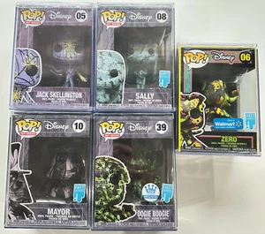 Funko Pop! DISNEY NIGHTMARE BEFORE CHRISTMAS Zero Art Exclusive + Art Set of 4 - Picture 1 of 9