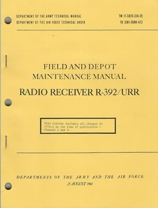 Historical book for Radio Receiver R-392/URR, Depot Maintenance - Picture 1 of 1