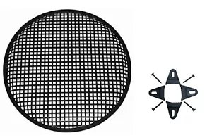 12 INCH SUBWOOFER SPEAKER COVERS WAFFLE MESH GRILL PROTECT GUARD W/ CLIPS 12" - Picture 1 of 7