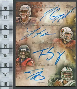 Garoppolo Logan Thomas Savage Boyd 2014 Topps Inception QUAD Rookie AUTO 20 /25 - Picture 1 of 2