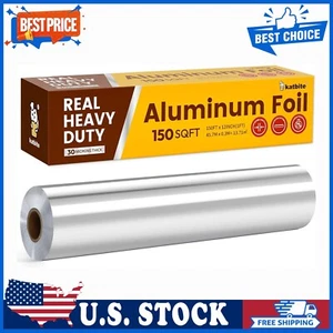 Aluminum Foil Roll, Heavy Duty 12inx150ft, 30 Micron Thick Strong Foils Aluminum - Picture 1 of 8