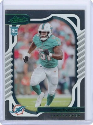 2022 Absolute Channing Tindall Green Rookie RC - Miami Dolphins - Image 1 of 2