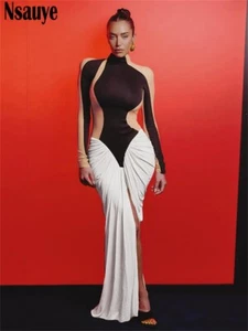 Schiaparelli Inspired Key Gown Lined Bodicon Streachy Dress. Sz 6/8 - Picture 1 of 16
