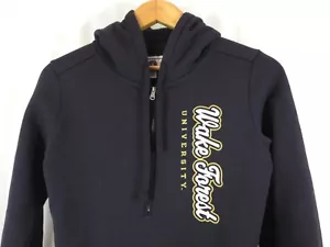 Wake Forest Demon Deacons Champion Women's M Black Quarter Zip Hoodie Sweatshirt - Picture 1 of 7