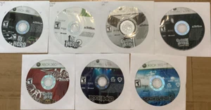 🎸 Xbox 360 Musik Spiele Lot - Guitar Hero, Rock Band, DJ Hero - 7 Resurfaced Disc - Bild 1 von 1