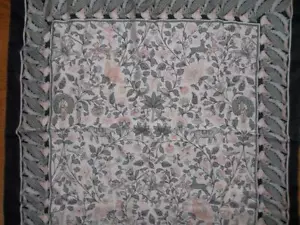 Liberty London silk scarf peacocks, elephants, flowers print - Picture 1 of 5