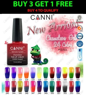 CANNI Chameleon UV/LED Gel Polish Temperature Thermal Colour Change Nail Varnish - Image 1 of 4