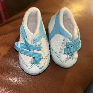 AMERICAN GIRL DOLL Aqua Blue White Ready For Fun Meet Today Sneakers Shoes AG-69 - Picture 1 of 5