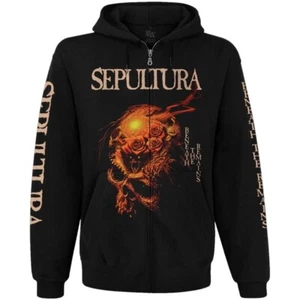 Sepultura "Beneath the Remains" Hoodie Zip Up Sweatshirt Black cavaliera - Picture 1 of 4