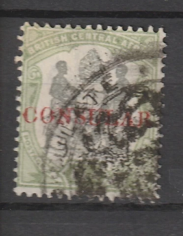 1898 BCA/Nyasaland Bft:1 6d Black & Green CONSULAR.  Very Fine Used  Revenue Cover