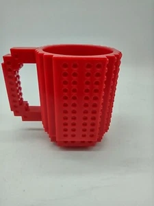 Lego Think Geek Build On Brick Red Plastic Cup Coffee Mug Collectible - Picture 1 of 5