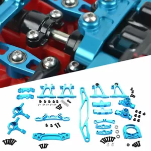 Aluminiumlegierung RC Upgrade Komplettset DIY-Zubehör für 1/10 Tamiya TT02 Blau - Bild 1 von 19