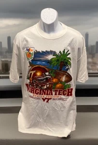 Vintage Virginia Tech 2008 Orange Bowl Majestic T Shirt Size XL Football - Picture 1 of 5