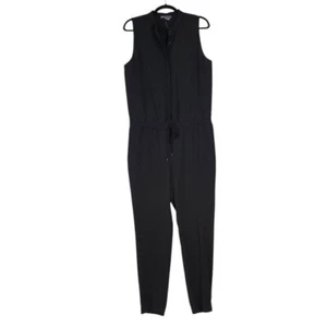 Vince Sleeveless Drawstring Jumpsuit Ankle Joggers Hidden Button Placket sz 8 - Picture 1 of 13