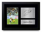Andrea Pirlo signiertes gedrucktes Autogramm im A4-Format, als Geschenk für...