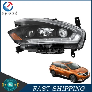 Halogen LED DRL Fit For 2018 Nissan Murano Headlamp Headlight Passenger/RH Side - Picture 1 of 14