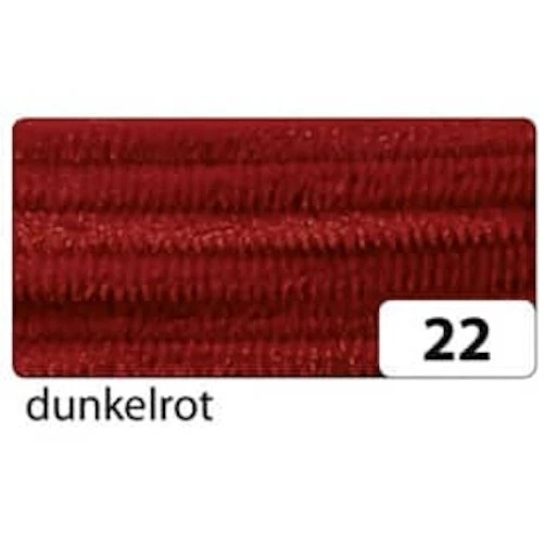 Chenilledraht dunkelrot 8mm 50cm 10 Stück FOLIA 77822 - Bild 1 von 1