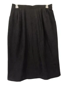 Jolie Femme Vintage Faux Suede Knee Midi Skirt Black Jolie Femme Size 18 - Picture 1 of 4