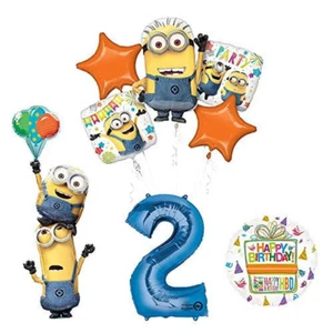 Mayflower Products Minions Stacker 2Nd Birthday Party Supply Set, Includes 7 Bal - Picture 1 of 12