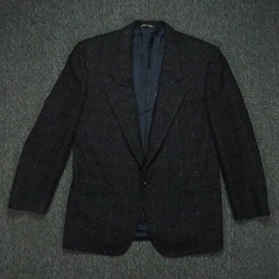 Blazer masculino vintage Gianni Versace 44R cinza jaqueta de lã de caxemira - Imagem 1 de 4