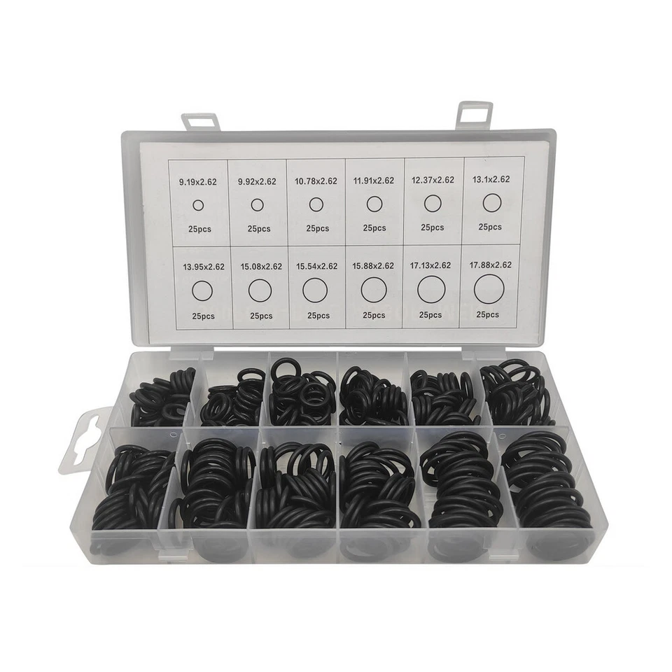 300 piezas juntas tóricas junta de sellado arandela goma coche sistema aire acondicionado kit junta tórica Foto 1 de 4