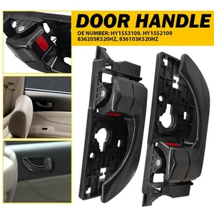 For 08-2010 Hyundai Sonata Rear Left Right Black Plastic Interior Door Handle J - Picture 1 of 10