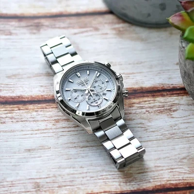 Seiko Selection SBPY179 | Solar Chronograph Watch | White Dial | JDM - Image 1 of 4