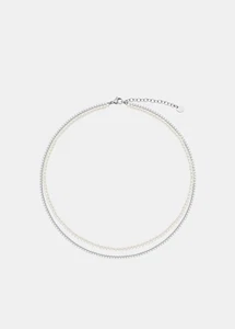 Collana Liu Jo Donna Acciaio Silver Multifilo perle e Cristalli _LJ3034 - Foto 1 di 3