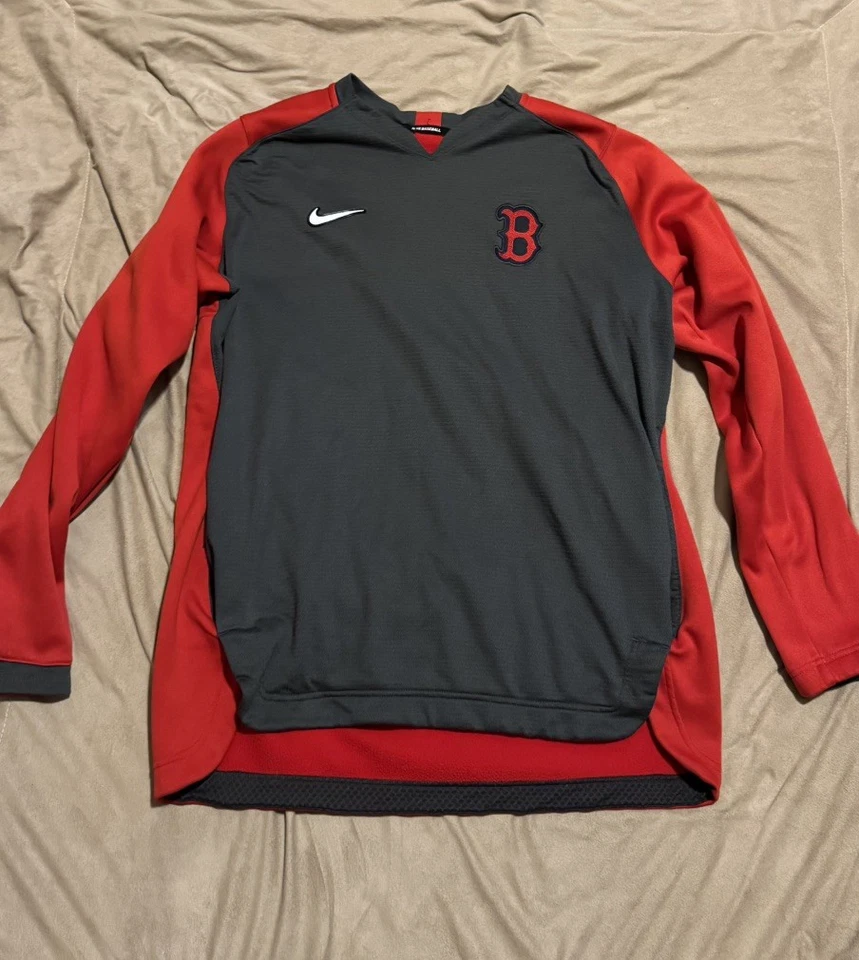 Nike MLB Boston Red Sox Red/Gray Authentic Collection Sweatshirt NKA6-176N LARGE - Image 1 of 4