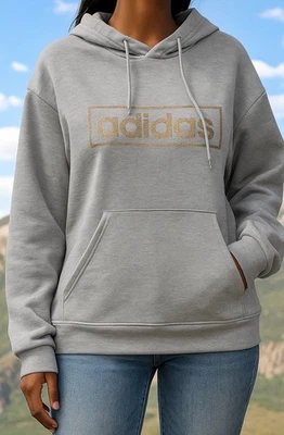 ADIDAS Sudadera Gris JUVENTUD Extra Grande Letras Doradas Foto 1 de 4