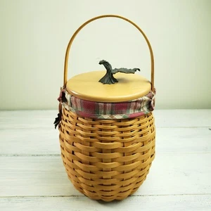 Vintage Longaberger Century October Fields Pumpkin Basket Lid, Liner & Protector - Picture 1 of 7