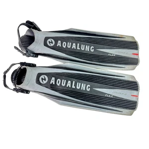 Hojas de buceo Aqua Lung 2 Technisub Flex gigantes hechas en Italia negro gris - Imagen 1 de 14