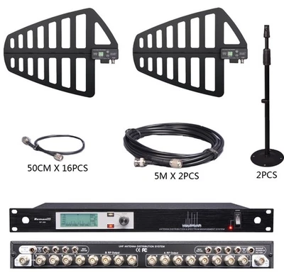 2X8ch Antenna distribution  With display spectrum for wireless microphone （set) - Image 1 of 4